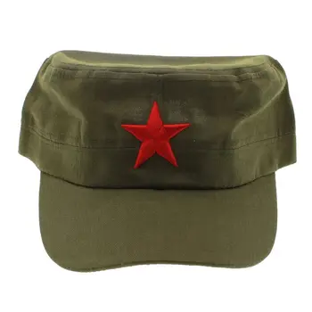 Китайский Фарфор Унисекс Ретро Хлопчатобумажные винтажные военные шляпы Зеленая плоская армейская кепка Patrol 3