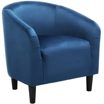 Клубное кресло Alden Design, пагода синего цвета, стулья для спальни, диван-кресло, кресло-трон, односпальный диван-кресло, мебель для спальни 12
