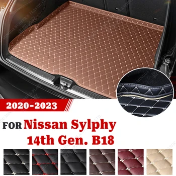 Коврик в багажник автомобиля для Nissan Sylphy 14th Gen. B18 2020 2021 2022 2023 Пользовательские Автомобильные Аксессуары Для украшения интерьера Авто 6