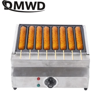 Коммерческая электрическая машина для выпечки хрустящих французских хот-догов DMWD на палочках с 8 решетками для приготовления кукурузных маффинов, сосисок, гриля, вафельных закусок 1