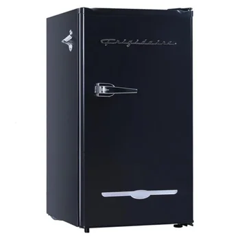 Компактный холодильник Frigidaire 3,2 куб. фута в стиле ретро с боковой открывалкой для бутылок EFR376, черный 10