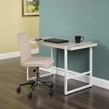 Компьютерный стол с металлическим уплотнительным каркасом, 48 дюймов, серый тик 9
