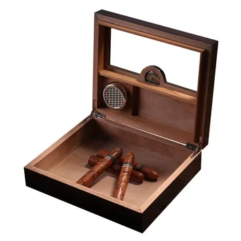 Коробка для увлажнения сигар Коробка для увлажнения кубинских сигар Коробка для увлажнения кедра из цельного дерева герметичная большой емкости. 10