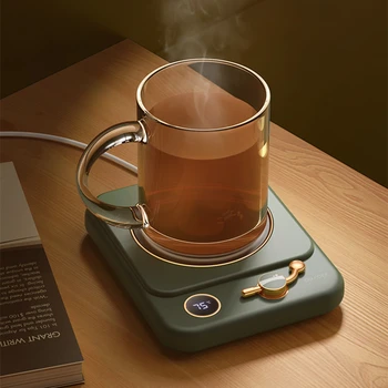 Кофейная чашка Wamer, Электрический нагреватель для кружек, Постоянная температура, 3 настройки передач, Сохраняет чай с молоком в тепле, автоматическое отключение, подставка для подогрева для дома