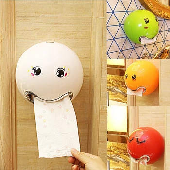 Креативные сферические коробки для салфеток Водонепроницаемый Держатель для бумажных полотенец со смайликами для кухни Ванной туалета Настенный держатель для рулонной бумаги