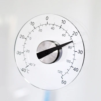 Круглый Акриловый термометр для измерения Температуры, Прозрачный Наружный Оконный термометр, Часы, Погодный инструмент для лаборатории, склада, Сада 13