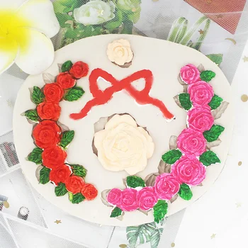 Кружевной цветок, цветочный торт, украшенный силиконовым формованным шоколадом, формованный кружевным формованием P1029 11