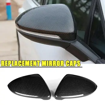 Крышка зеркала заднего вида с рисунком из углеродного волокна, крыло, боковое зеркало, крышка для VW Golf 7 GTI MK7 2014-2018, замена автомобильных аксессуаров 6