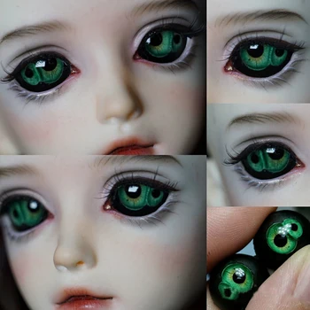Кукольные глаза BJD SD, Смола, Двойной зрачок, Глаза 14 мм, Аксессуары для кукол ручной работы, Глазное яблоко для 1/4 1/6 1/3 кукольных глаз BJD 14