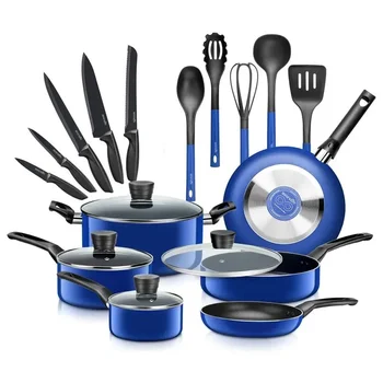 Кухонные принадлежности, кастрюли и сковородки, Базовая кухонная посуда, один размер, синий 9