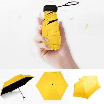 Легкий зонт от солнца и дождя, Женский Плоский зонт, Складной Зонт от Солнца, Мини-зонт, небольшой размер, удобный для хранения Зонта 13