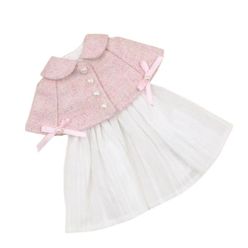 Ледяная кукла DBS Blyth игрушечный наряд ледяная одежда licca body розовый милый плащ и белое платье 2