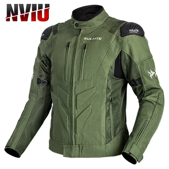 Летняя мотоциклетная куртка SULAITE, дышащая одежда для шоссейных гонок, куртка для мотокросса, защитное снаряжение CE Moto Chaqueta 14
