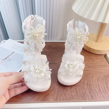 Летняя обувь для девочек, обувь принцессы, Корейская пляжная обувь, Легкие детские сандалии, Детская обувь для малышей 8