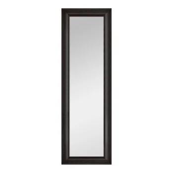 Лучшее зеркало для дома и сада над дверью с фурнитурой, 17X53 дюйма, черная отделка 1