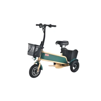 Маленький электрический трехколесный велосипед, 10-дюймовый электрический скутер, складной скутер, легкий женский бытовой велосипед на батарейках для взрослых 12