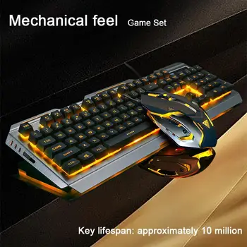 Механическая сенсорная клавиатура и мышь - испытайте светящееся проводное совершенство