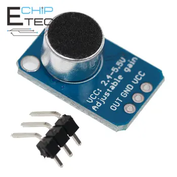 Микрофонный усилитель MAX4466 Модуль платы с регулируемым коэффициентом усиления для Arduino MAX4466 Модуль печатной платы Diy Kit 16