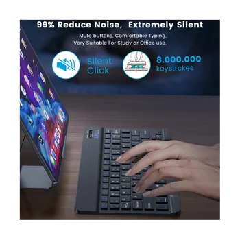 Мини Беспроводная Bluetooth Клавиатура Мышь Комбинированная для телефона, планшета, ноутбука для Android Windows-Русский 6
