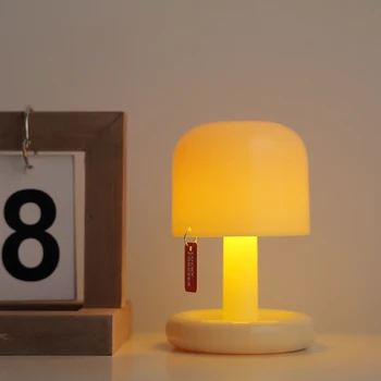 Мини-настольный ночной светильник Sunset, Креативный USB Перезаряжаемый светодиодный ночник в грибном стиле для кофейни, домашнего декора, спальни