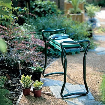 Многофункциональный складной садовый коленоукладчик и сиденье с дополнительными сумками для инструментов Весом 150 кг 11