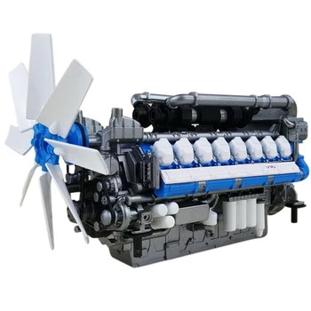 Модель Дизельного двигателя 1:16 Двигатель V16 Морской Дизельный двигатель Механическая Модель Weichai Power M33 из сплава 5