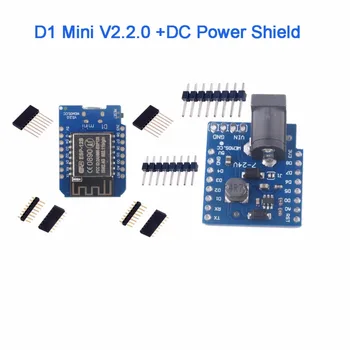 Модуль RCmall DC Power Shield V1.1.0 + Wemos D1 V2.2.0 ESP8266 ESP-12S Плата разработки IOT Internet of Things CH340G