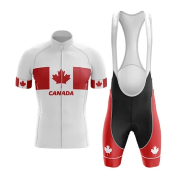 Мужская Одежда Канадской Велосипедной Команды Canada Bike Team, Новый Летний Дышащий Комплект Из Джерси для Велоспорта с Коротким Рукавом, Быстросохнущая Спортивная одежда MTB Ropa Maillot Ciclismo