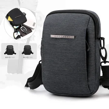 Мужская сумка-мессенджер, повседневная спортивная сумка на ремне, подвесная сумка через плечо, мини-нагрудная сумка, портативная сумка для мобильного телефона через плечо