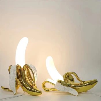 Настольная лампа Италия Банановая Настольная лампа Ночные светильники Светодиодные Прикроватные тумбочки для спальни, гостиной, Стеклянные светильники для современного домашнего декора 4