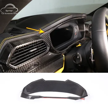 Настоящее углеродное волокно для Lamborghini URUS 2018-2021 Автомобильный Стайлинг Внутренняя панель приборной панели, рамка, наклейка, Автоаксессуары 6