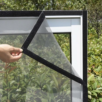Настраиваемая домашняя шифрующая москитная сетка, самоклеящаяся оконная сетка, простая сетчатая занавеска, москитная сетка на окно 16