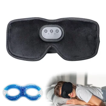 Наушники Bluetooth Sleep Mask для Мужчин и Женщин с Охлаждающей Гелевой Прокладкой, Затемняющая Маска для глаз Bluetooth Sleep Mask для Путешествий в самолете 2