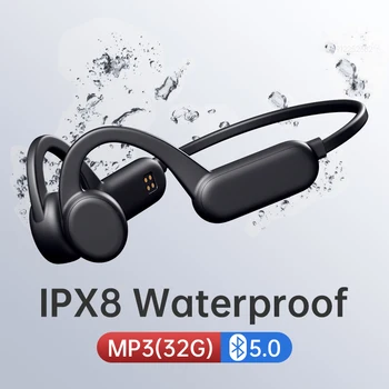 Наушники с костной проводимостью IPX8, водонепроницаемые наушники для плавания, беспроводные наушники Bluetooth с памятью 32G, музыкальный микрофон Mp3 для Sony Xiaomi 1