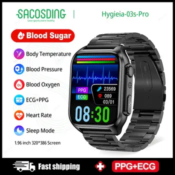 Неинвазивный Монитор уровня сахара в крови ECG + PPG Смарт-Часы Bluetooth Вызов Автоматические Инфракрасные Кислородные Пульсометры Smartwatch для Мужчин 15