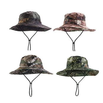 Новая Камуфляжная солнцезащитная шляпа для рыбака на открытом воздухе, Спортивная солнцезащитная кепка, рыболовная кепка, дышащие шляпы для верховой езды, пеших прогулок, охоты 14