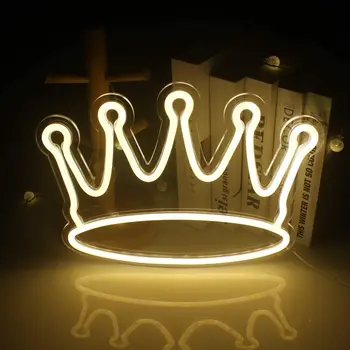 Новая Светящаяся Корона INS, Неоновый светодиодный светильник для Укладки, Персонализированный Креативный Настенный Ночник, Светильник для художественной атмосферы в помещении 10