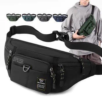 Новая трендовая нагрудная сумка, поясная сумка для занятий спортом на открытом воздухе, сумка для мобильного телефона, мужская повседневная сумка через плечо, серебряная сумка для чеков, простой рюкзак 2