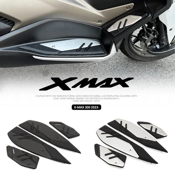 Новинка Для Yamaha XMAX 300 2017-2024 X-MAX 300 400 250 125 Мотоциклетные Подножки Пластина Противоскользящая Педальная Пластина Подставка Для Ног Подставки для ног 10
