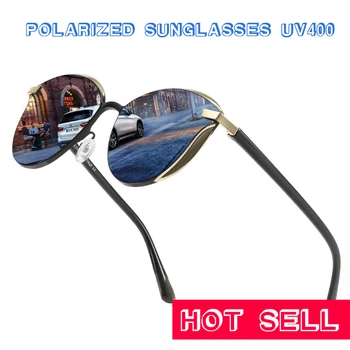 Новые поляризованные солнцезащитные очки, Классические винтажные мужские солнцезащитные очки, Антибликовое зеркало, Женские солнцезащитные очки для улицы, Модные очки Uv400 2