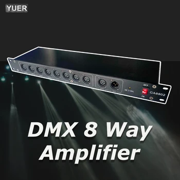 Новый 8-канальный DMX Разветвитель DMX512 Light Stage Lights Усилитель сигнала Разветвитель 8-полосный DMX дистрибьютор для DJ Disco Stage Light Party 3