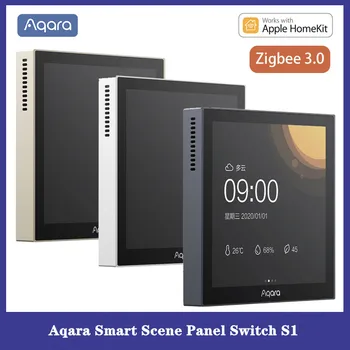 Новый Aqara Smart Scene Panel Switch S1 Zigbee 3,0 3,95 дюймовый Сенсорный экран ПРИЛОЖЕНИЕ Siri Голосовое Управление Work HomeKit Приложение для Умного Дома 2