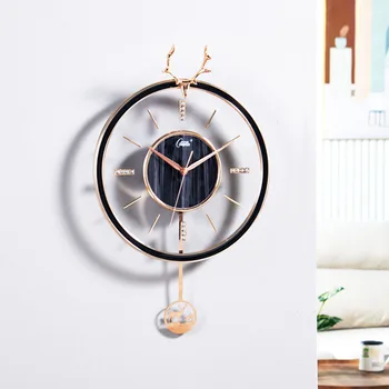 Новый Дизайн Настенных Часов США Гостиная Современные Бесшумные Настенные Часы Иглы Элегантный Минималистичный Декор Reloj De Pared Спальня 1
