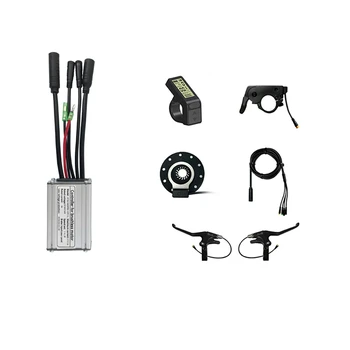 Новый Комплект контроллера синусоидальной волны, Электрический Велосипед, Комплект для Электрического скутера, дисплей LCD4, контроллер синусоидальной волны 36/48 В 17A 350 Вт 8