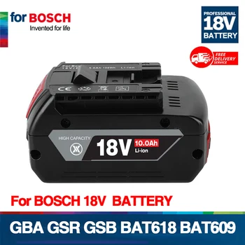 Новый Литий-ионный аккумулятор 18V 10Ah Для Резервного Копирования Электроинструмента Bosch 18V 6000mah Портативная Сменная Индикаторная лампа BAT609 13
