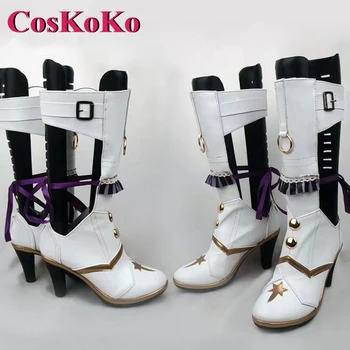 Обувь CosKoKo Blade для косплея, аниме-игра Nu: Карнавальные модные сапоги на высоком каблуке, аксессуары для ролевых игр на Хэллоуин, аксессуары для вечеринок 1