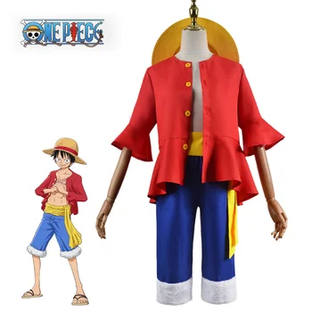 Одежда Monkey D. Luffy cos, цельный праздничный костюм два года спустя, одежда для косплея, соломенные шляпы, обувь, одежда, одежда аниме 9