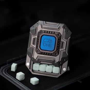 ОДНА Тактильная монета Из Титанового сплава Медная коробка для сахара Металлическая Декомпрессионная коробка для хранения EDC Игрушка 3
