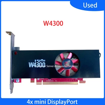Оригинальная графическая карта W4300 4GB GGDR5 4x Mini DisplayPort GPU 849051-001 W4300 4G для моделирования Рендеринга Видеокарты 4K 60Hz 1