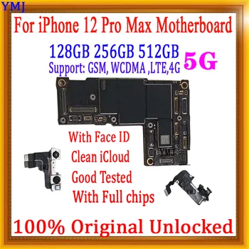 Оригинальная Материнская плата Для iPhone 12 Pro Max Без/С Идентификатором лица 256 ГБ 128 ГБ Для Материнской платы iPhone 12 Pro Max Поддержка Обновления операционной системы